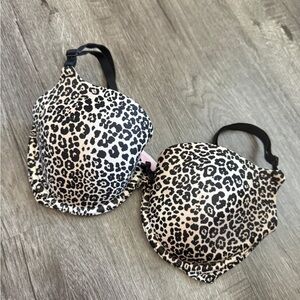 Victoria’s Secret Leopard Print Push-Up Bra 32DD Animal Print